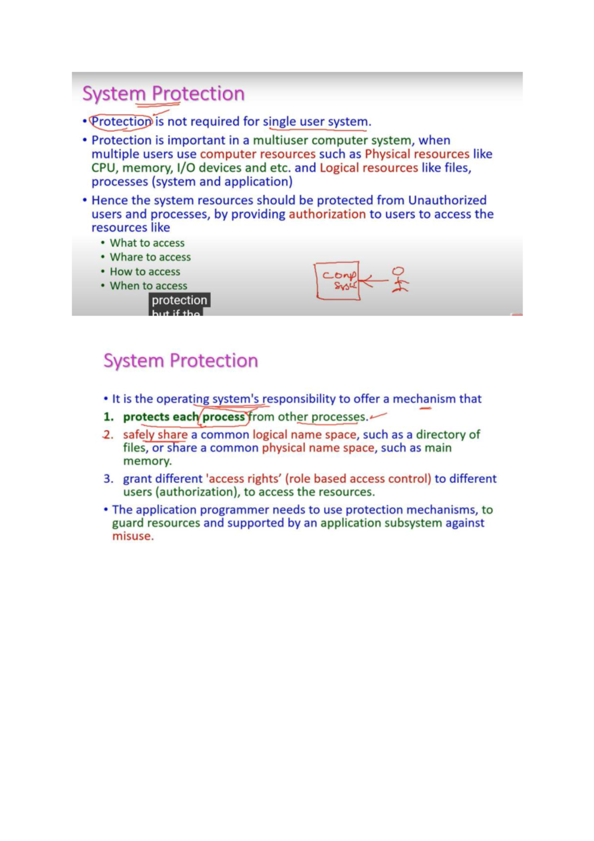 Unit 5 OS: System Protection Mechanisms and Policies in Multiuser ...