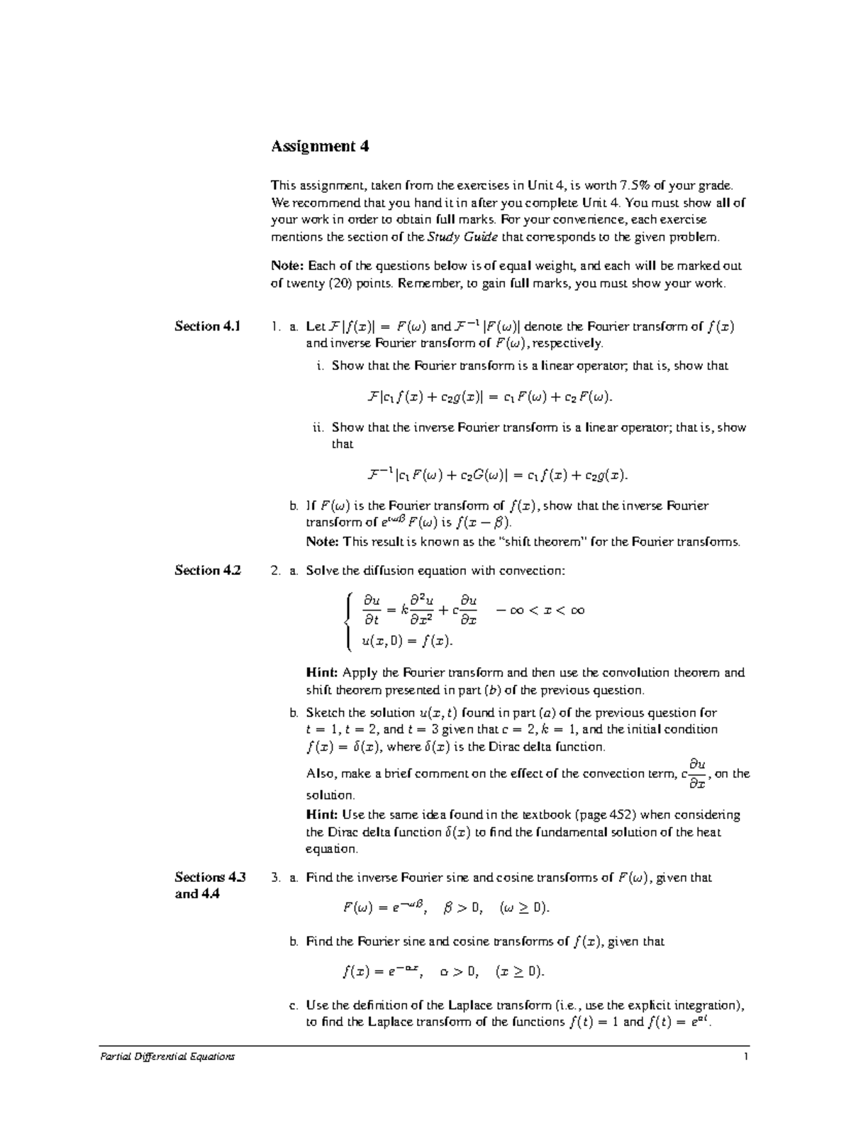 Assignment 4 Details for MATH476 Course - Unit 4 Exercises - Studocu