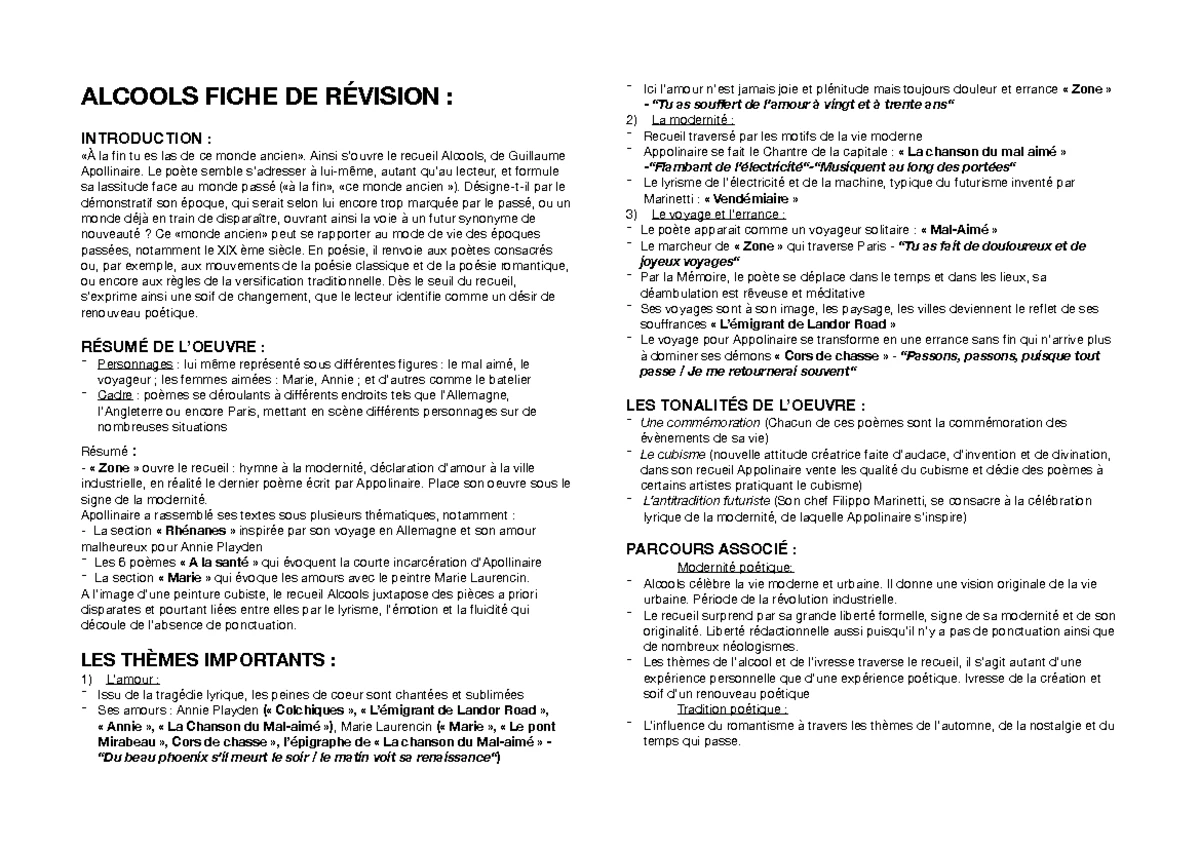 Fiche De Révision Manon Lescaut Dissertation Fiche de Révision sur Manon Lescaut - Analyse et Thèmes Principaux