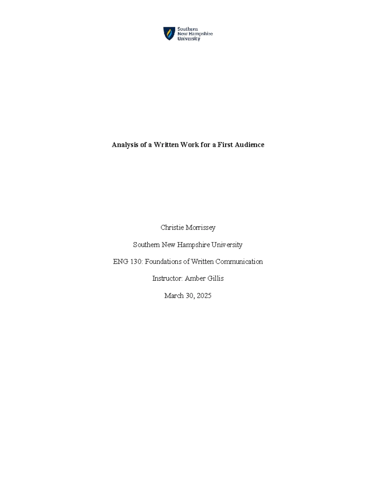 ENG 130 Module 3 Written Response: Summaries, Quotes & Paraphrases ...