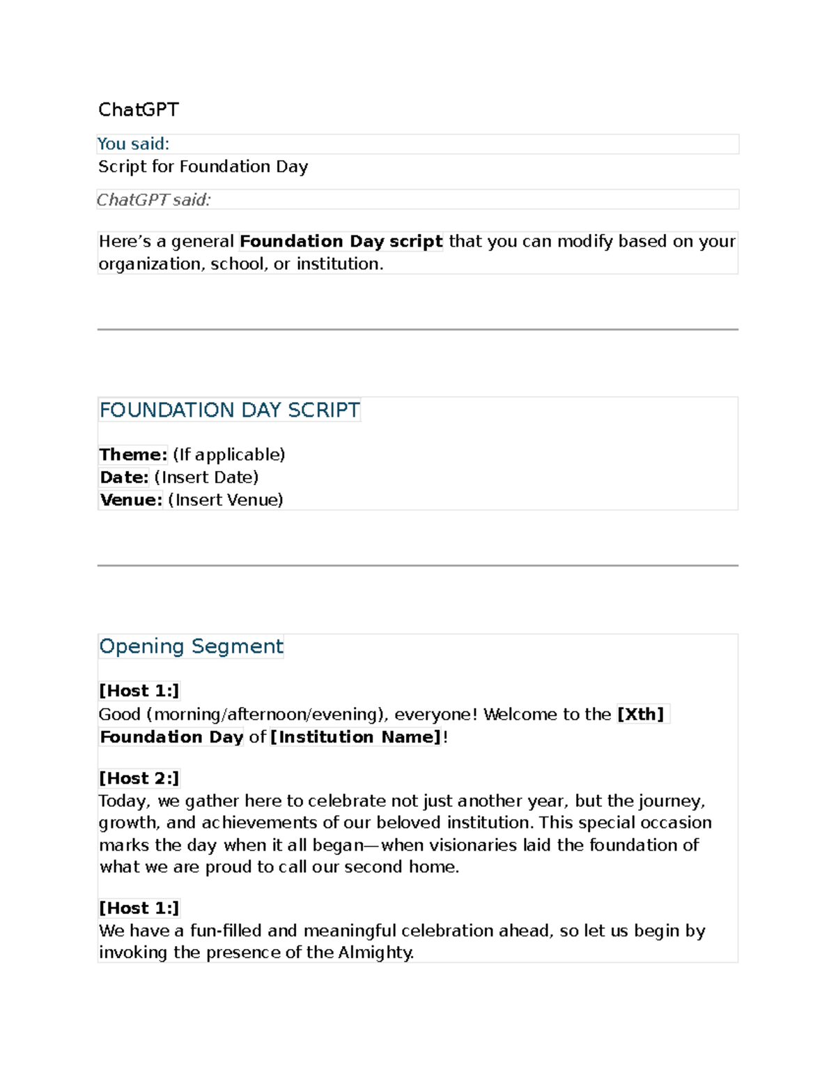Emcee Script for Graduation Ceremony: A Foundation Day Celebration ...