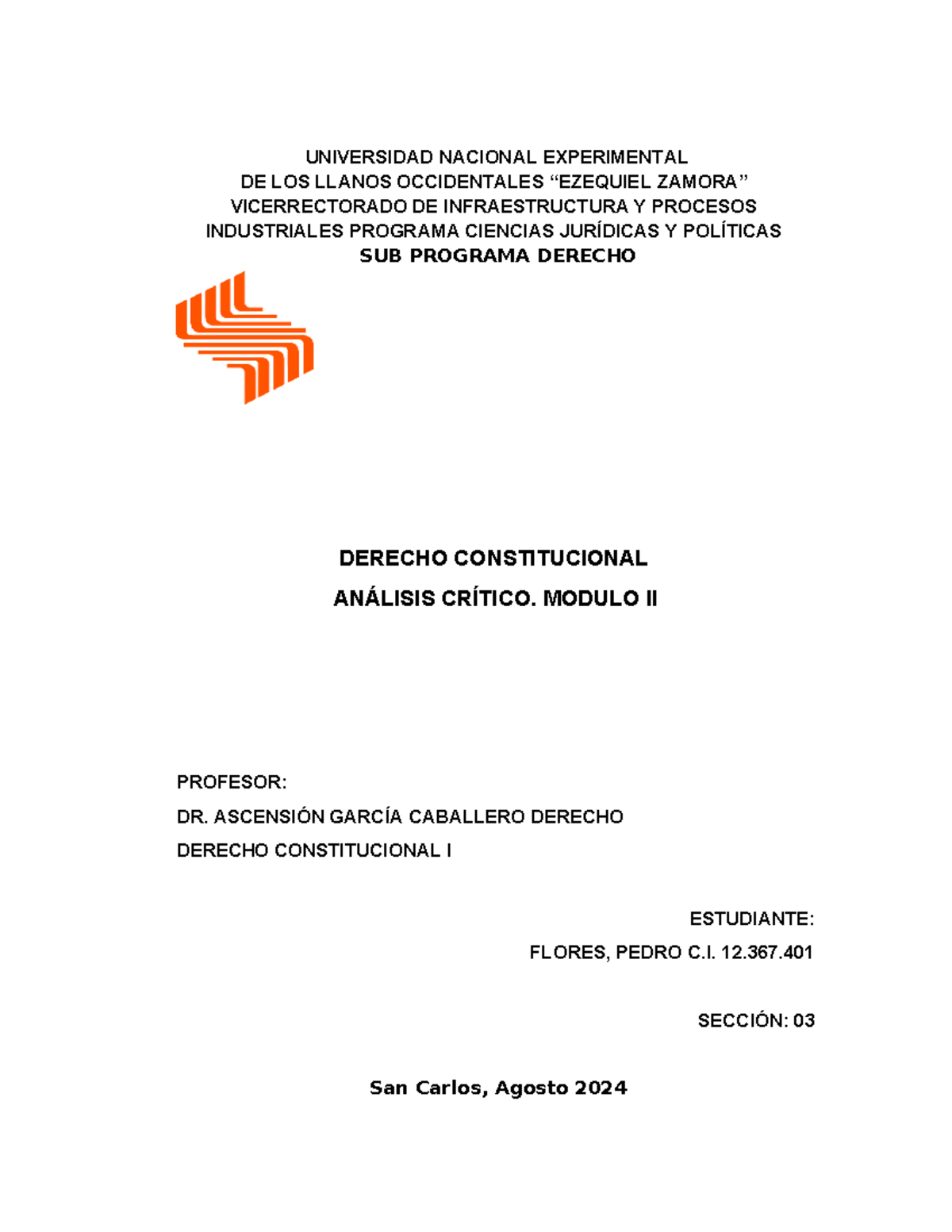 Análisis Crítico del Derecho Constitucional I - Módulo II - Studocu