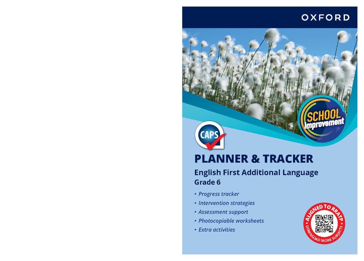 Oxford CAPS Tracker & Planner: English FAL Grade 6 Workbook - Studocu