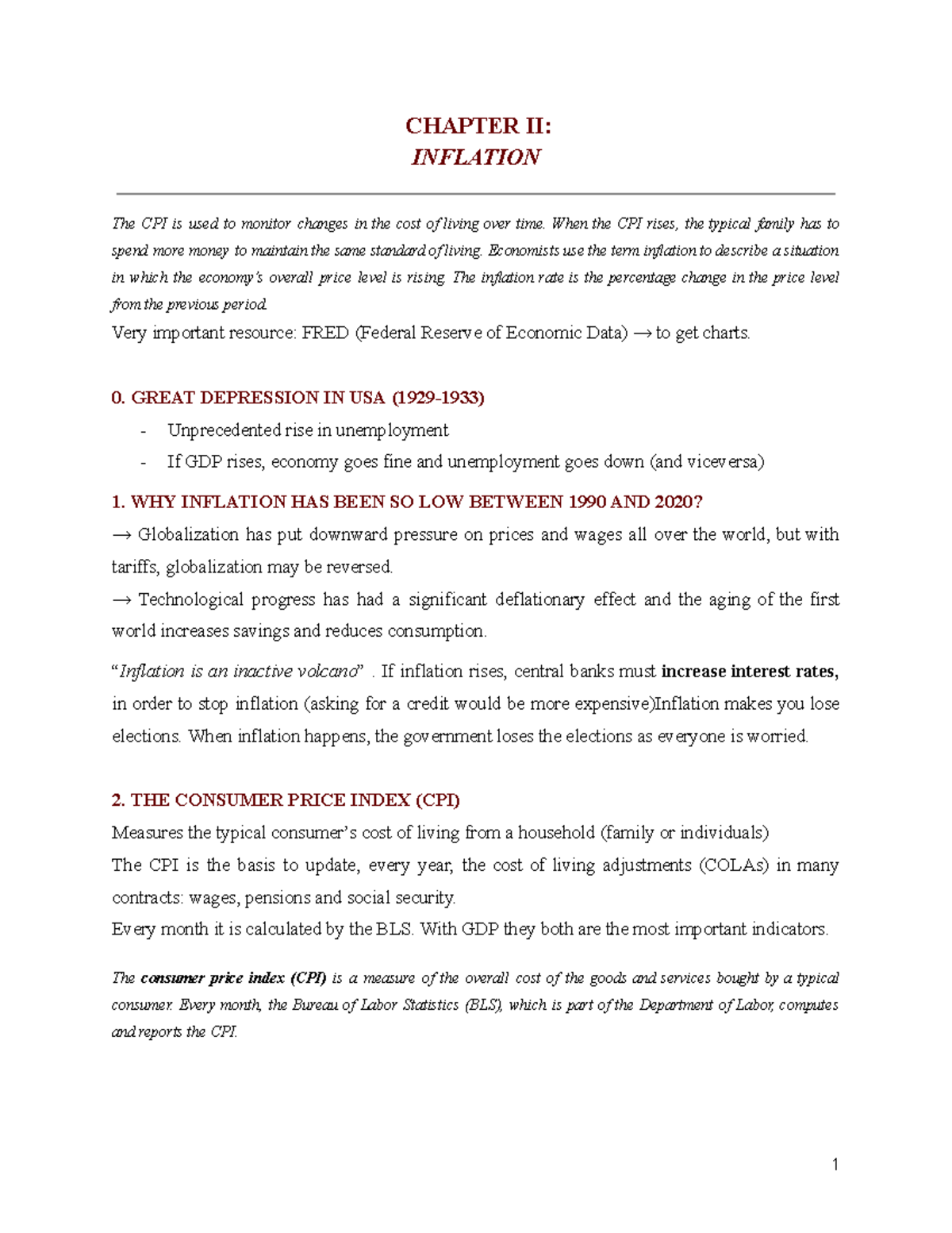Inflation Strategies and Insights - Exam Notes for ECON 101, Part 2 ...