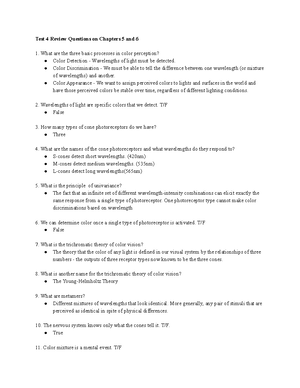 Study Guide Week 6 - Attention (PSY216) - Study Guide: Week 6 ...