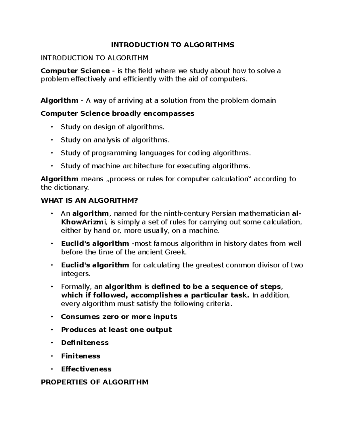 Introduction to algorithms - INTRODUCTION TO ALGORITHMS INTRODUCTION TO ...
