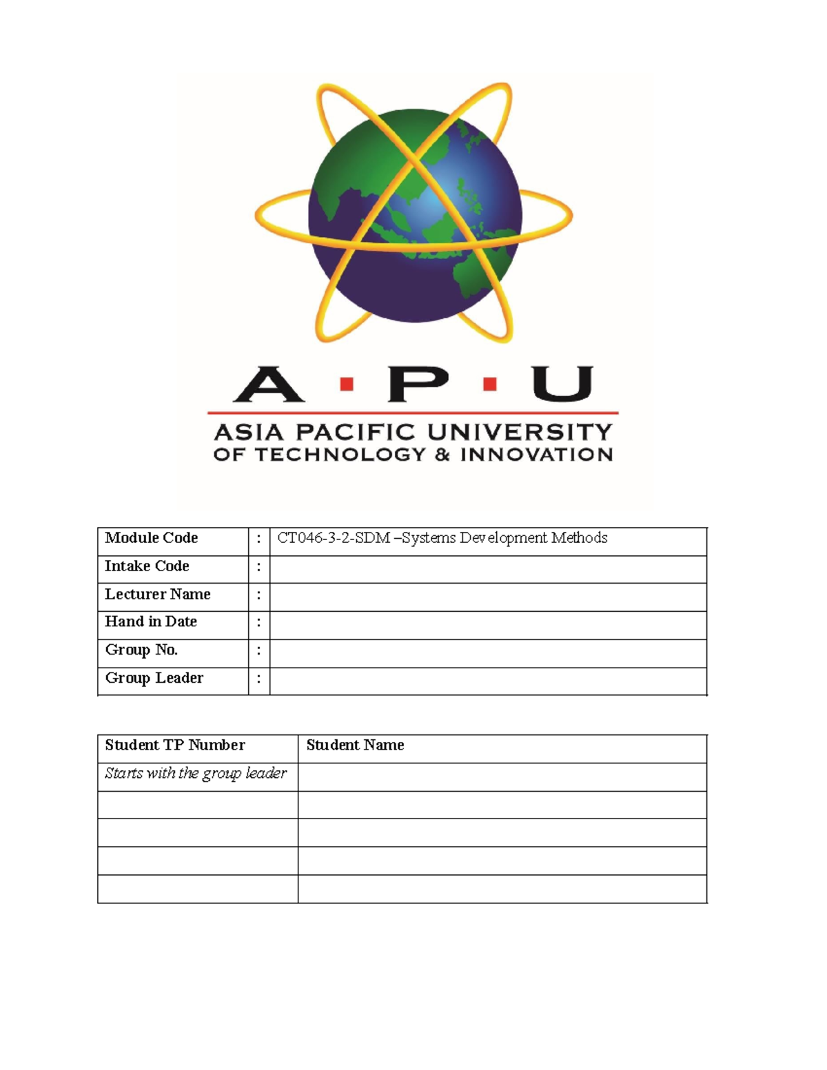 Assignment Cover Page - ssasd - Majlis Perwakilan Pelajar - Module Code ...