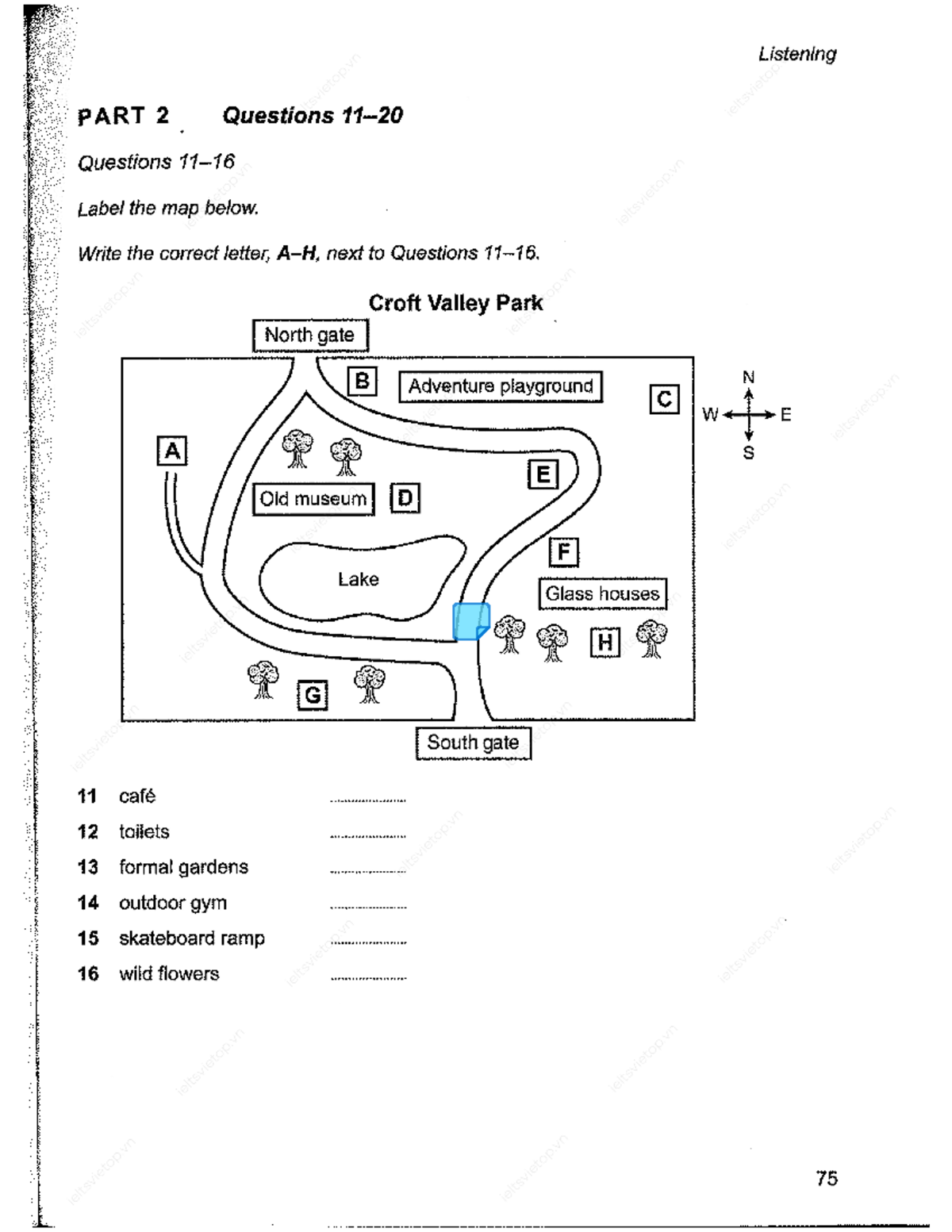 Map 1 - aaaaaaaaaaa - Listening PART 2 Questions Questions Label the ...