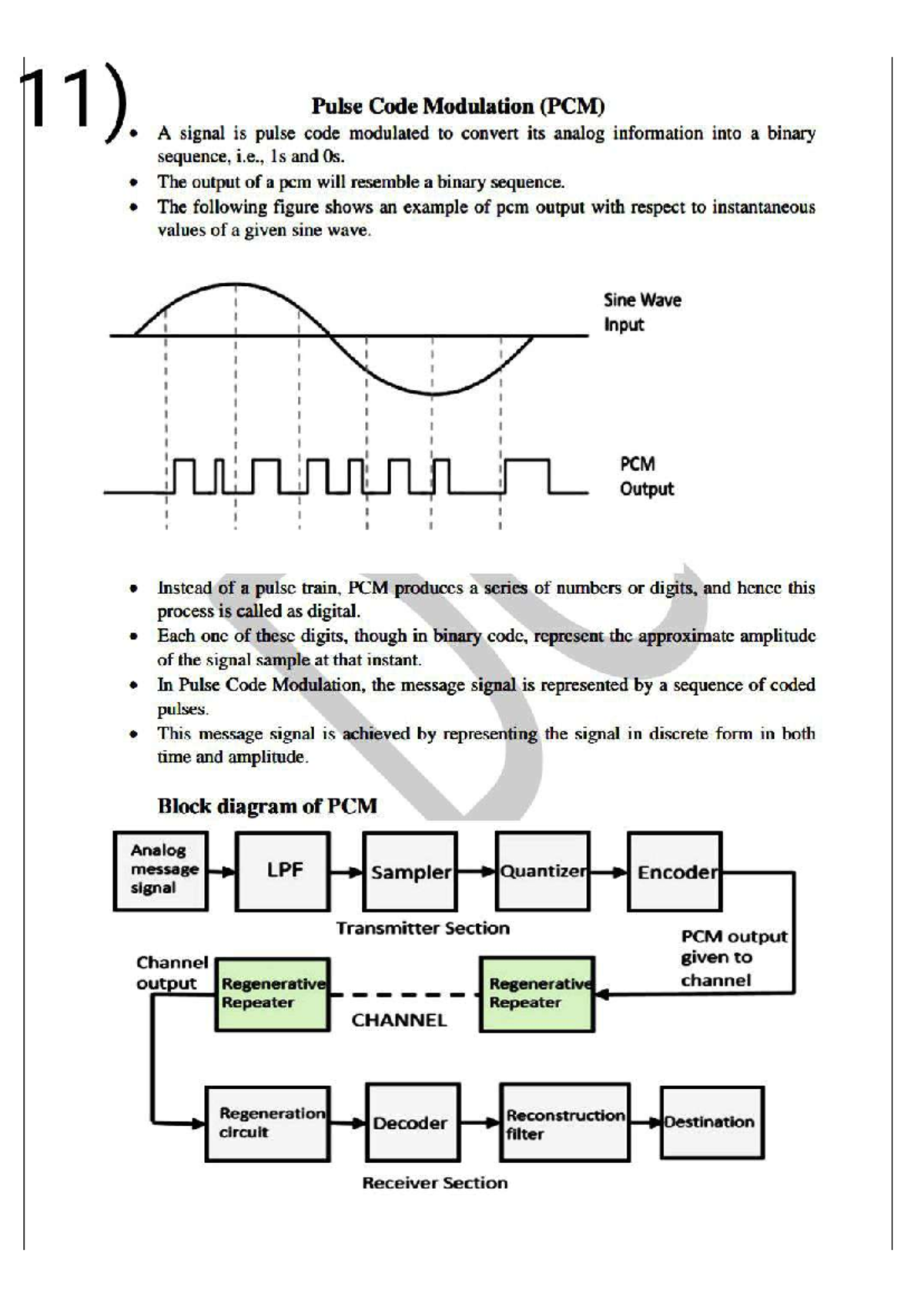 DC-4: Pulse Code Modulation (PCM) and Rake Receiver Techniques - Studocu
