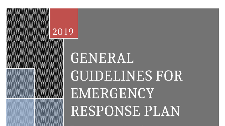 2019 ERP Guidelines for Emergency Response Plan (SCDF) - Studocu