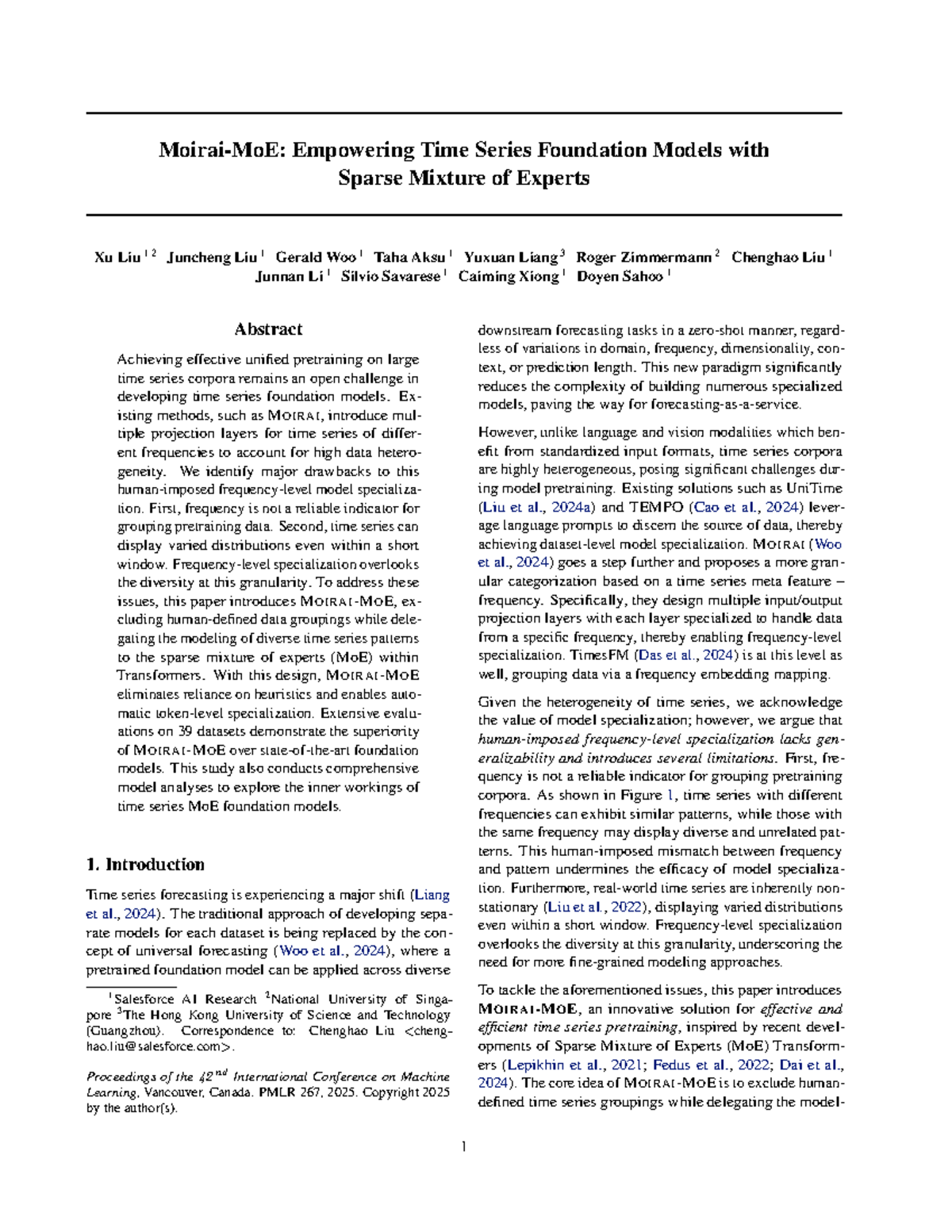 Empowering Time Series Foundation Models: M OIRAI O E Insights - Studocu