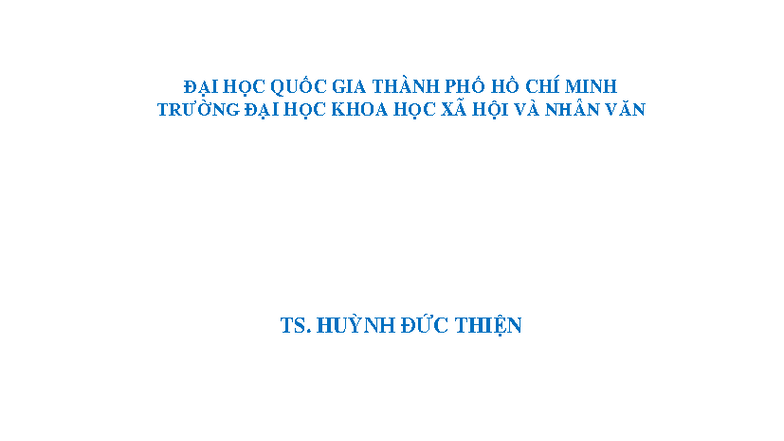 Giáo Trình Tiến Trình Lịch Sử Việt Nam (LSVN) - TS. Huỳnh Đức Thiện - Document Preview