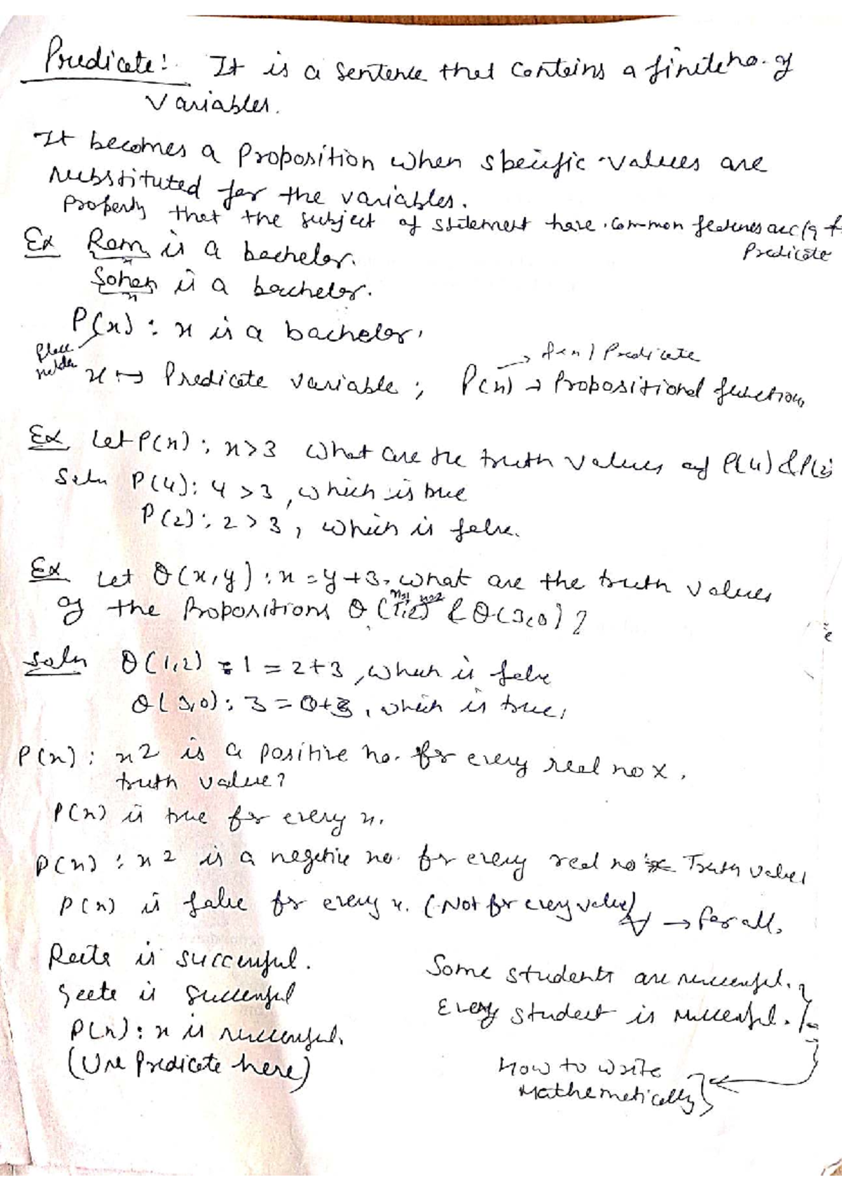 Unit 1: Predicates and Quantifiers Overview (MATH101) - Studocu