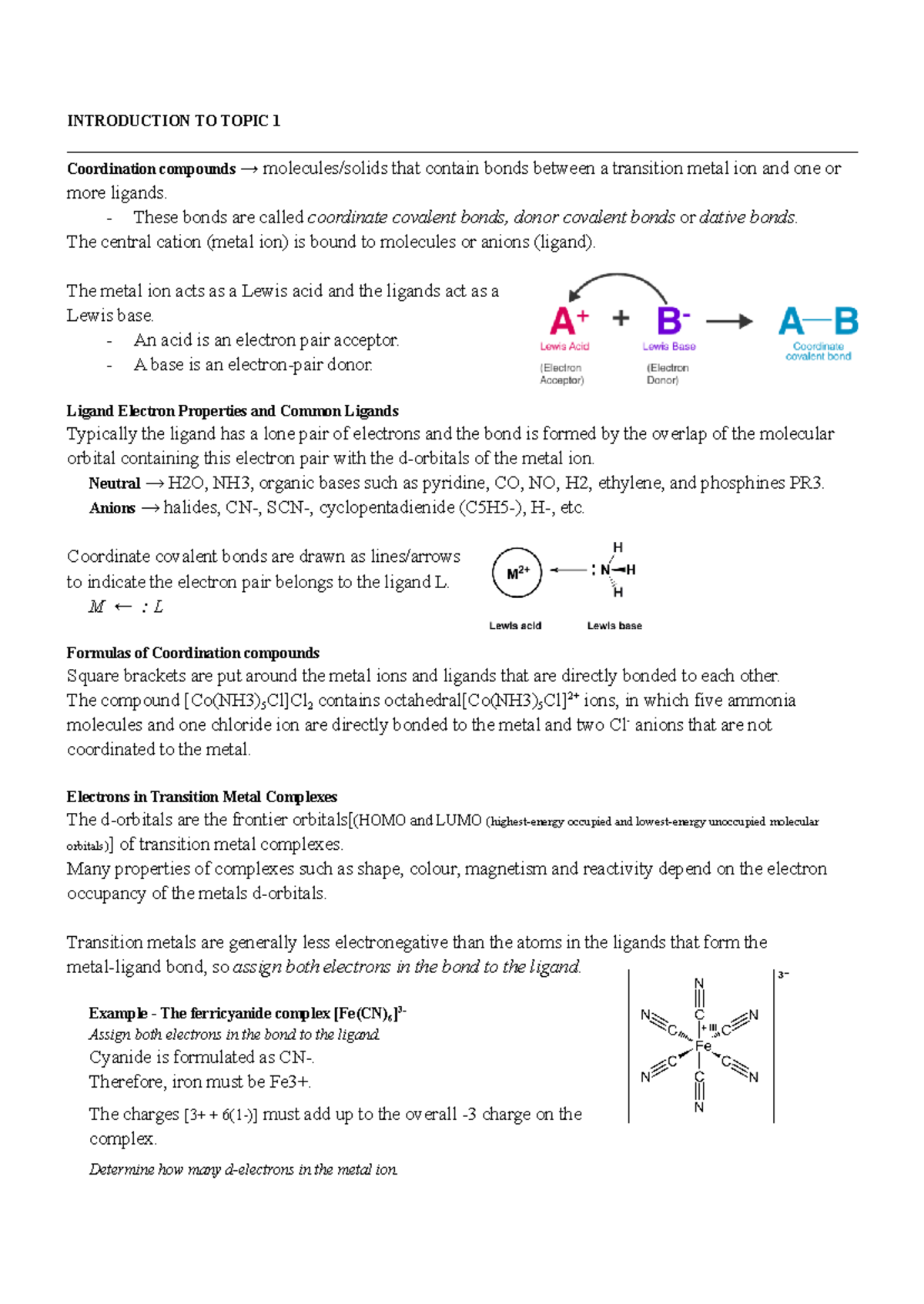 CHM2911 - Introduction TO Topic 1.1 AND 1 - INTRODUCTION TO TOPIC 1 ...