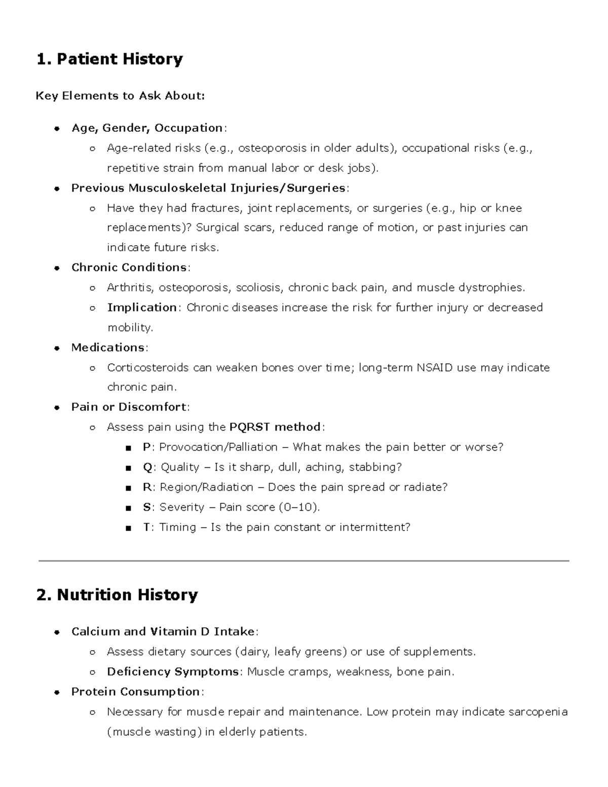 Chapter 41 Notes: Key Elements in Patient History & Assessment - Studocu