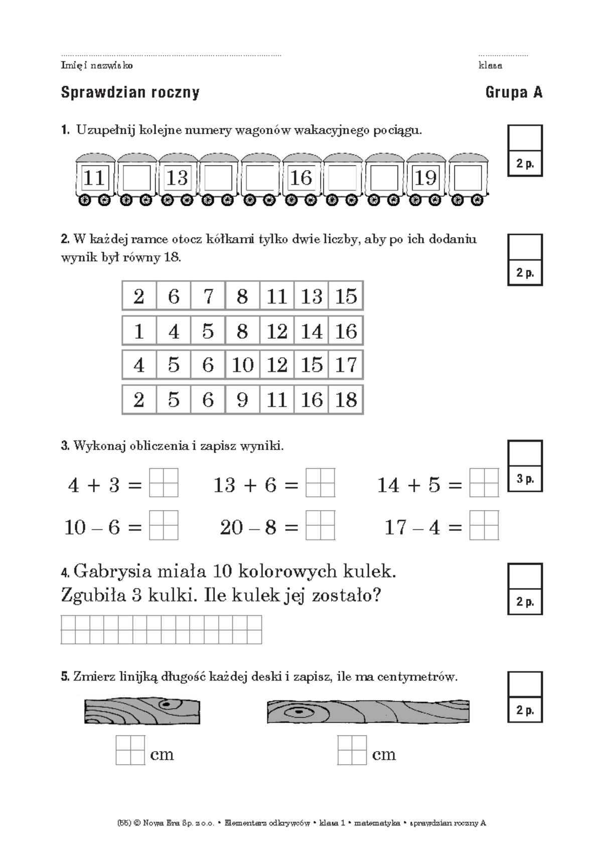 Sprawdzian Z Matematyki Klasa1 Gimnazjum Proporcje www.studocu.com