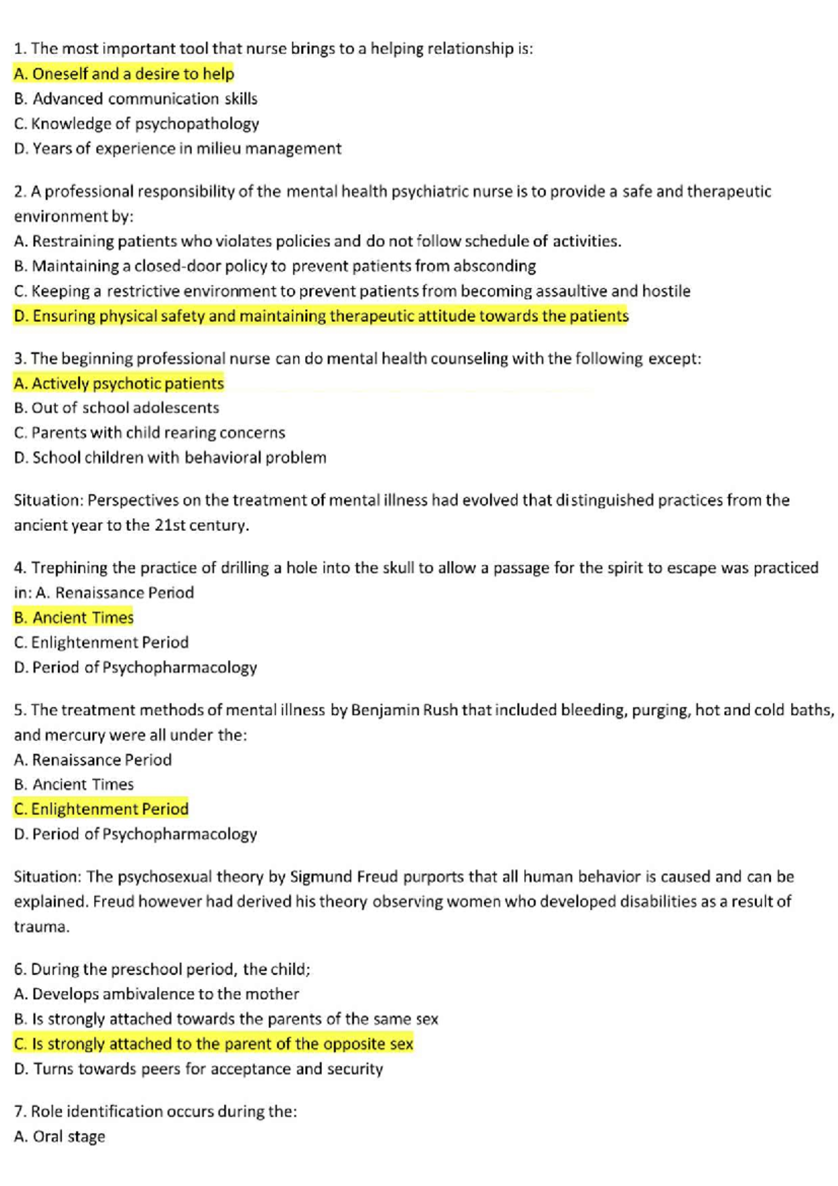 NUR 219 CFE - Comprehensive Lecture Notes on Mental Health Nursing ...