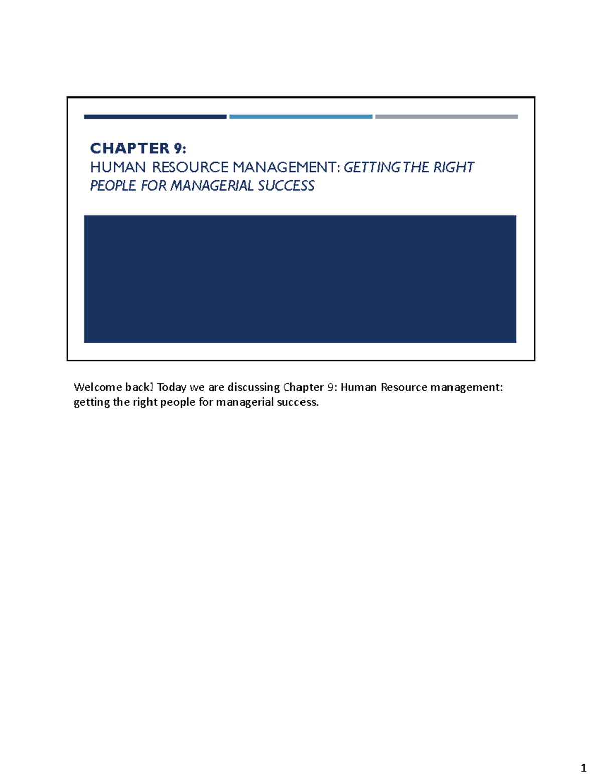 Human Resource Management Strategies for Managerial Success (HRM 101 ...
