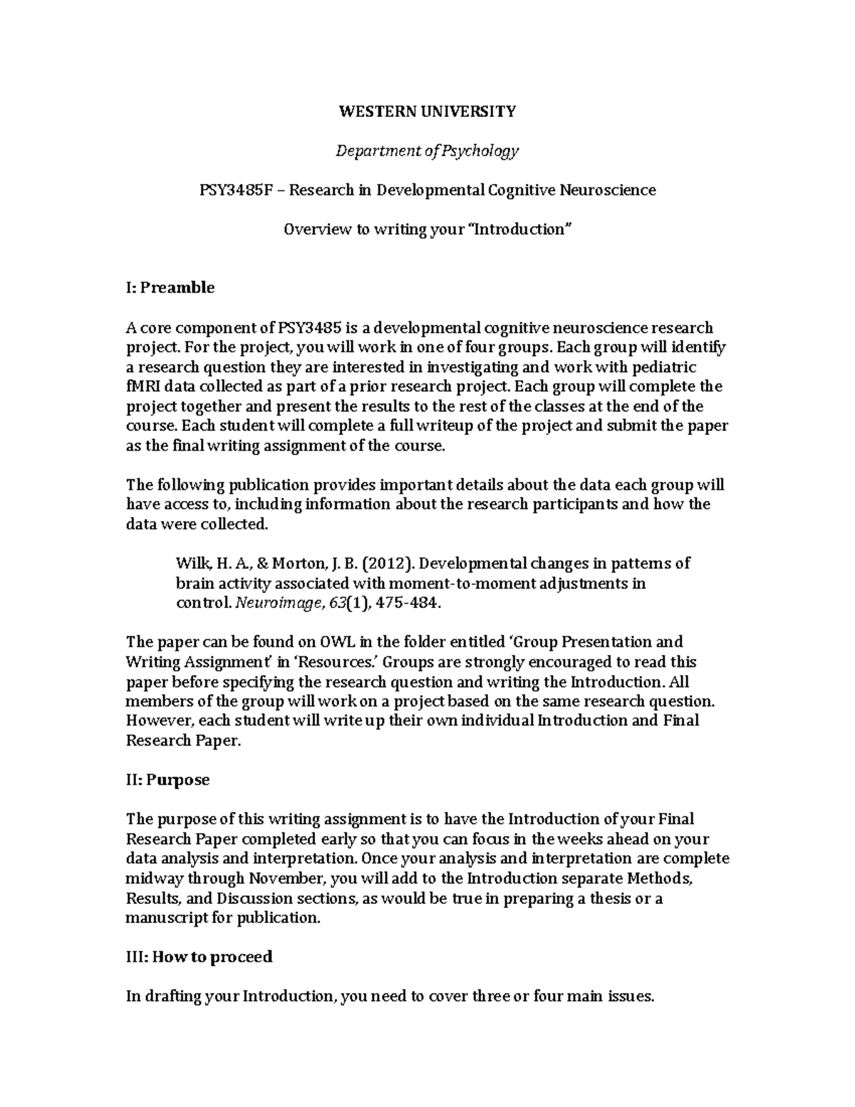 Introduction guide - WESTERN UNIVERSITY Department of Psychology ...