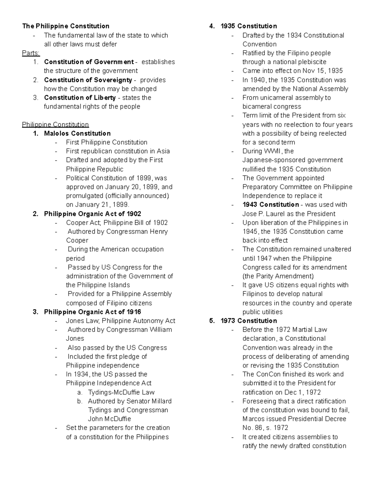 GE RPH Finals: Overview of the Philippine Constitution and Government ...