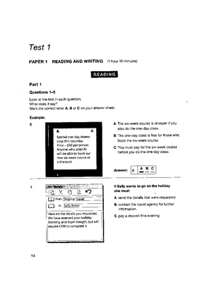PET 8 - Practice Exercises for Test 4: Reading & Writing Practice - Studocu