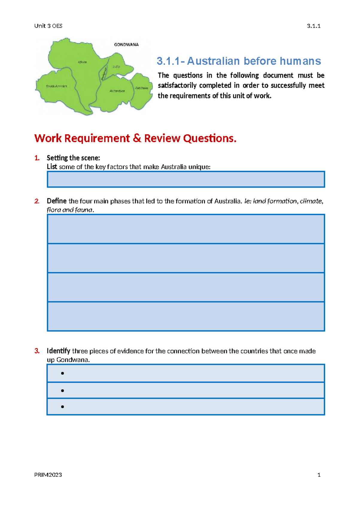 Unit 3 OES 3.1.1 Australian Environment: Key Factors & Adaptations ...