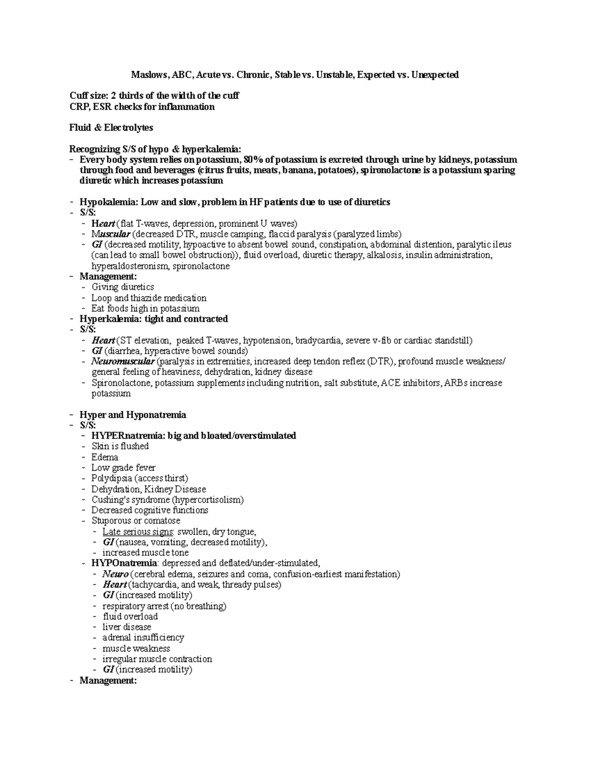 NUR 105 Exam 2 Study Guide and Key Concepts Overview - Studocu