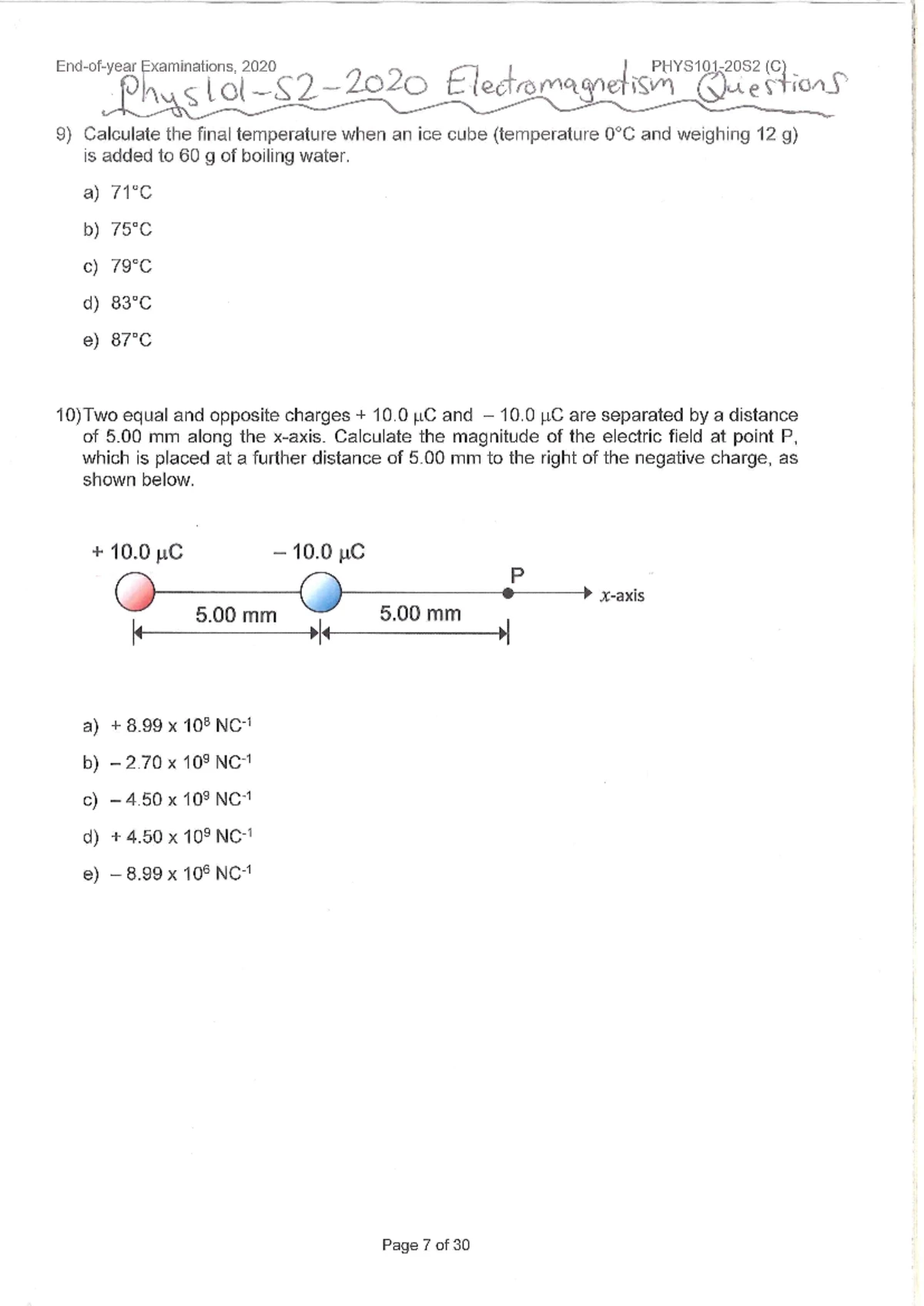 PHYS101 Final Exam: Engineering Physics A Overview 2024 - Studocu