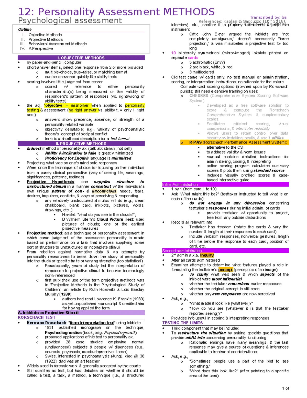 Introduction to Psychological Assessment and Testing Concepts - Studocu
