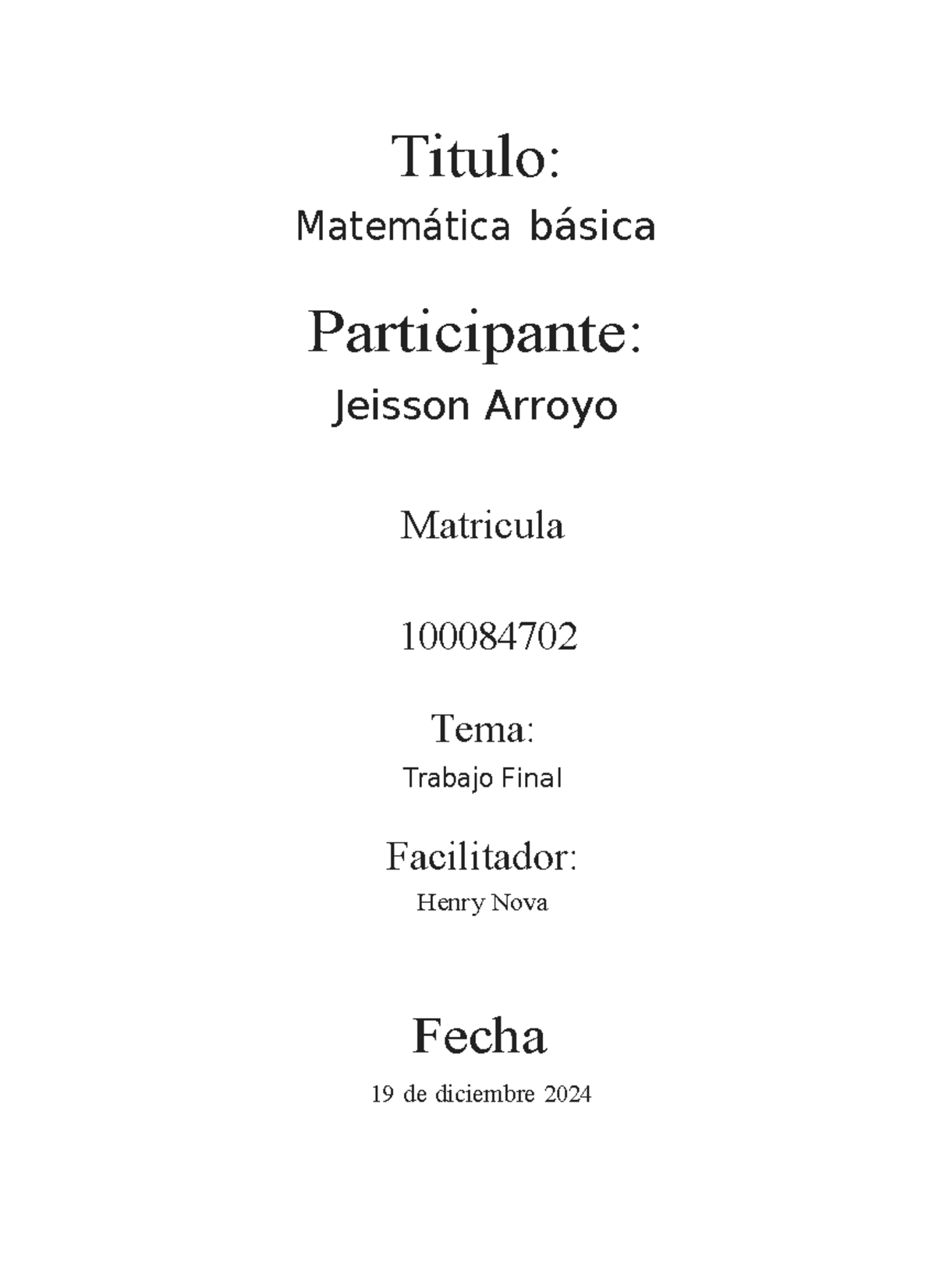 MATE PDF. jeison - producion final - Titulo: Matemática básica ...