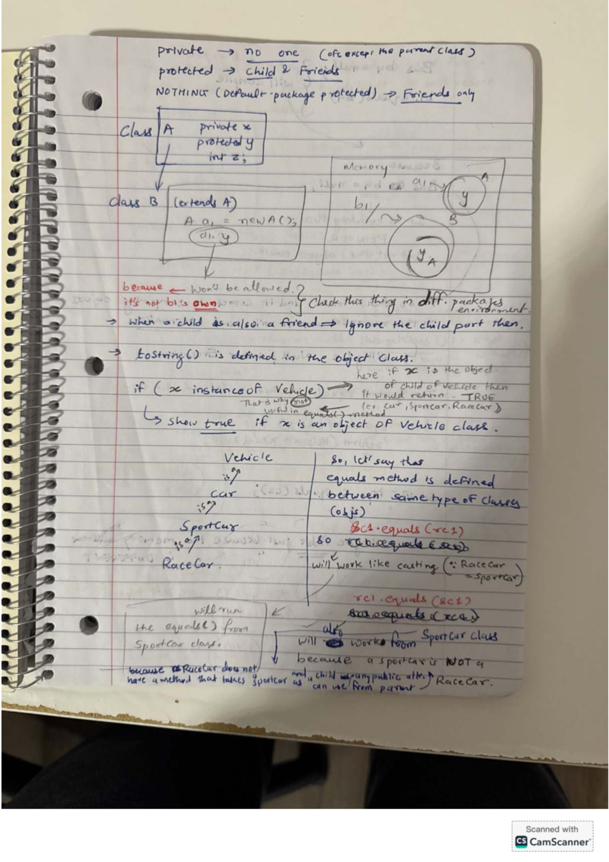 Comp 249 - Java OOP Notes: Inheritance, Polymorphism & Exceptions - Studocu