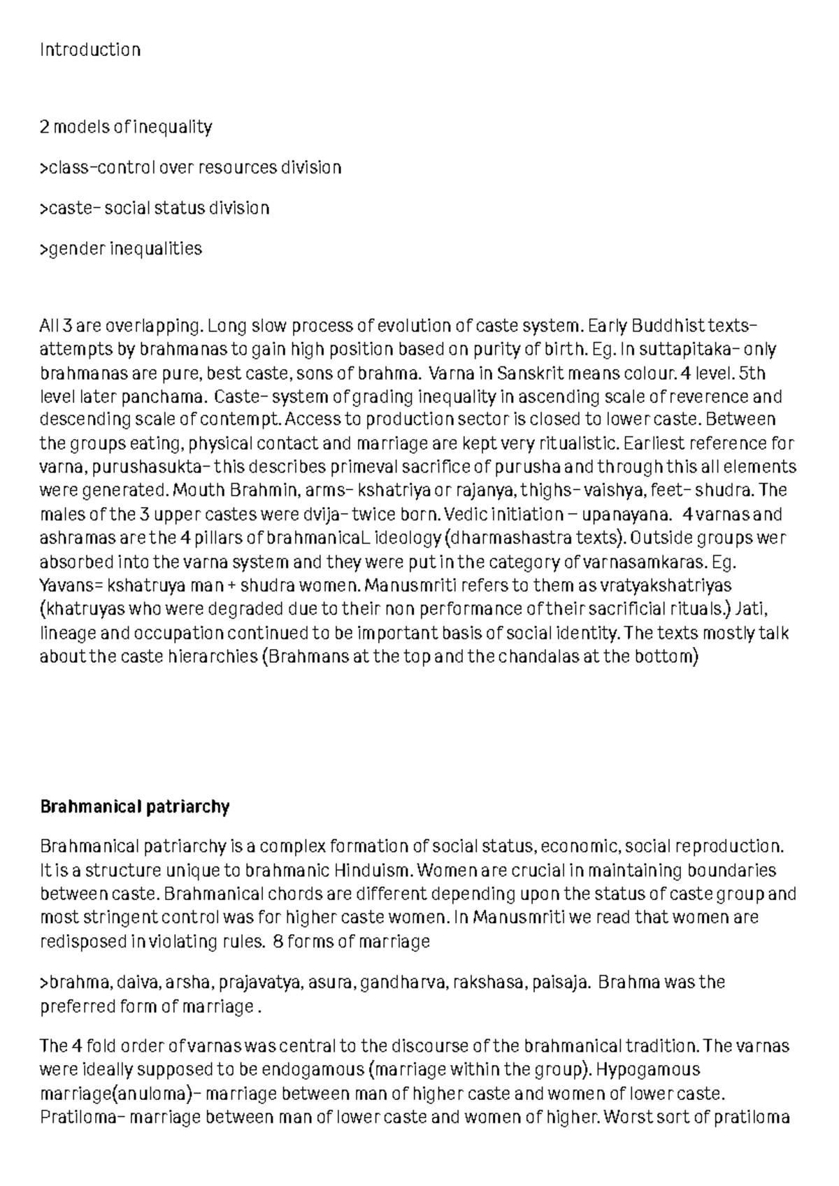 Social Stratification: Caste System and Inequalities in Hindu Society ...