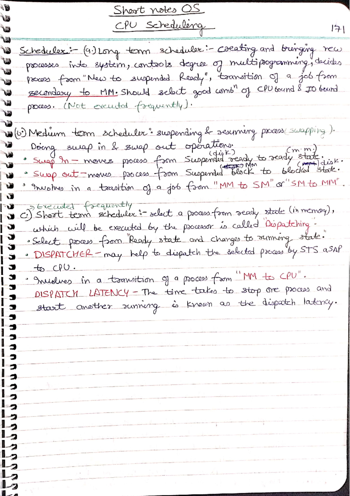 Operating System Overview: Key Concepts and Short Notes - Studocu