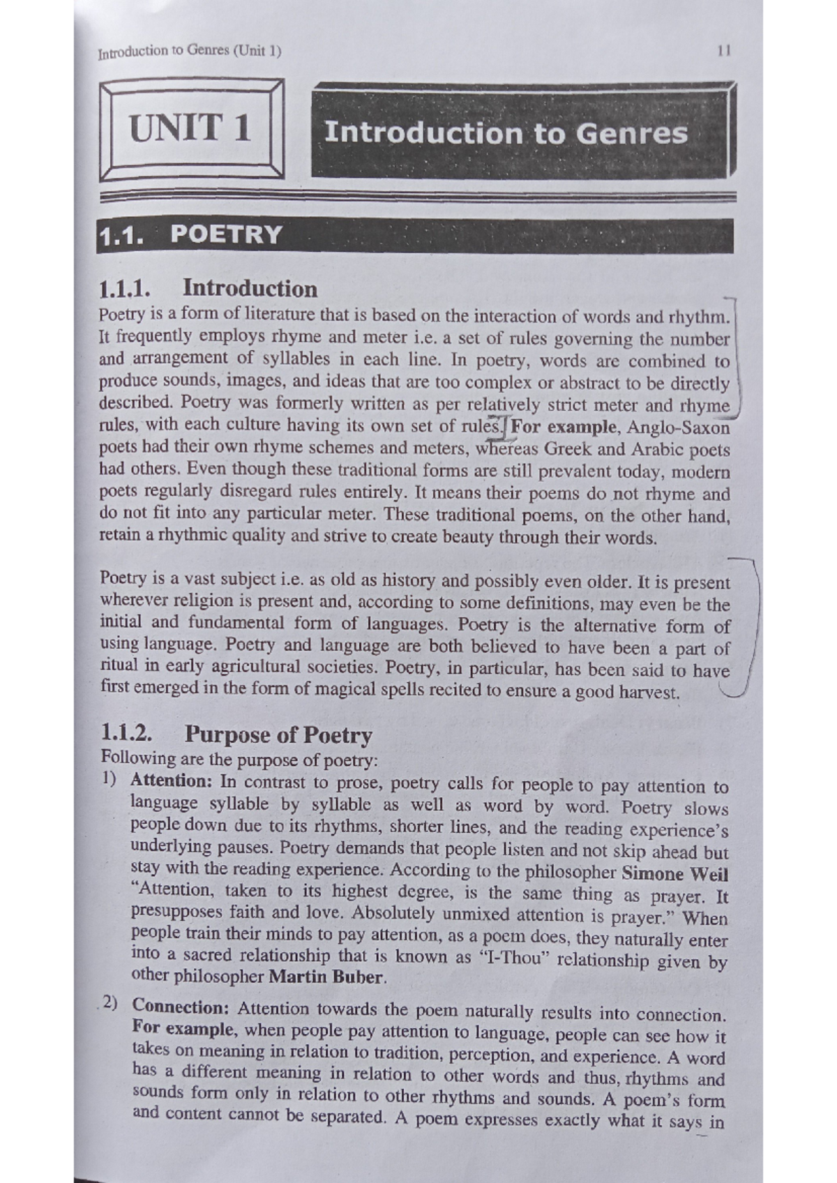 English Lit. Unit 1-3 - literary terms - Introduction to Genres (Unit 1 ...