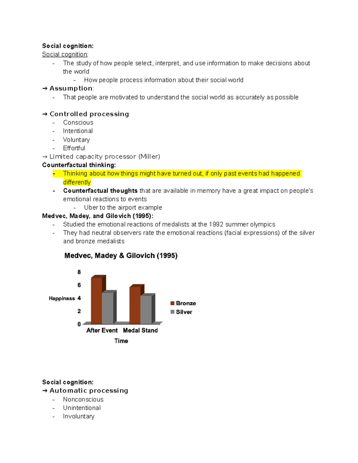 PSYC 275 - Social Cognition Lecture Notes (Feb. 7) Overview - Studocu
