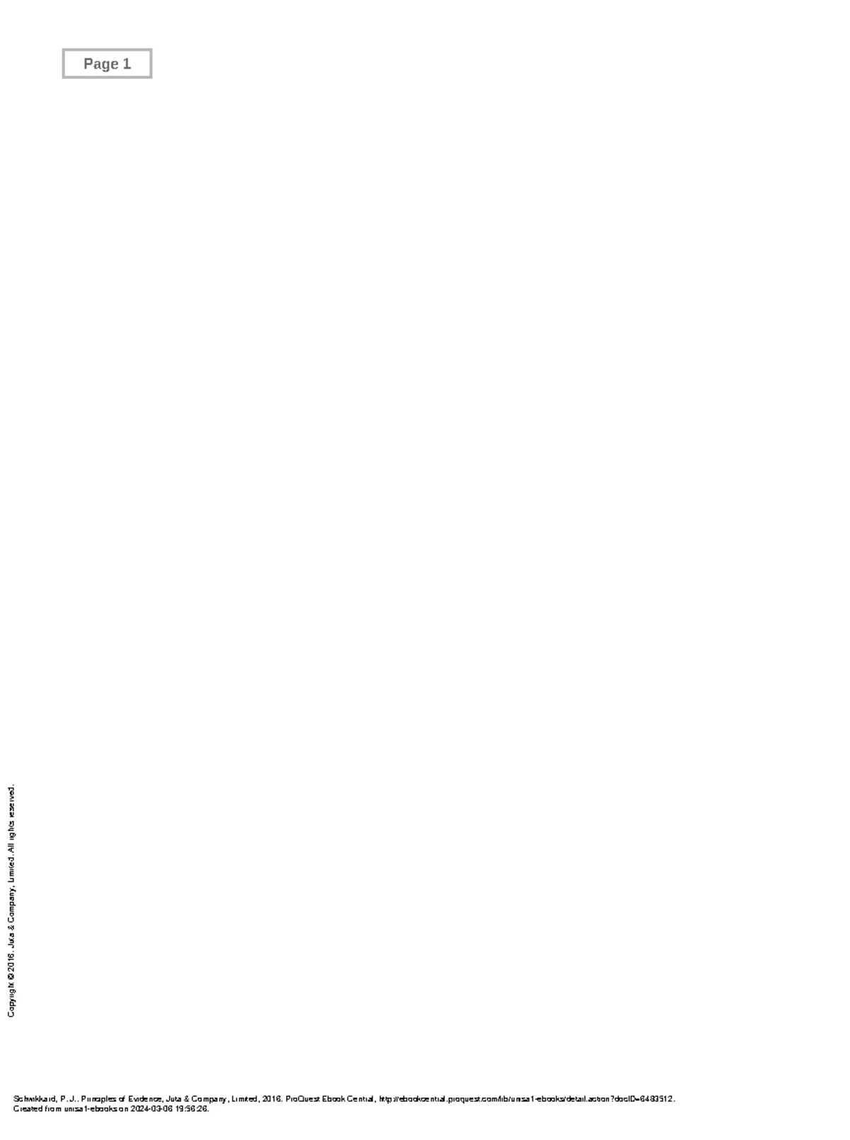 Principles of Evidence - Section A: An Intro to Law of Evidence - Studocu