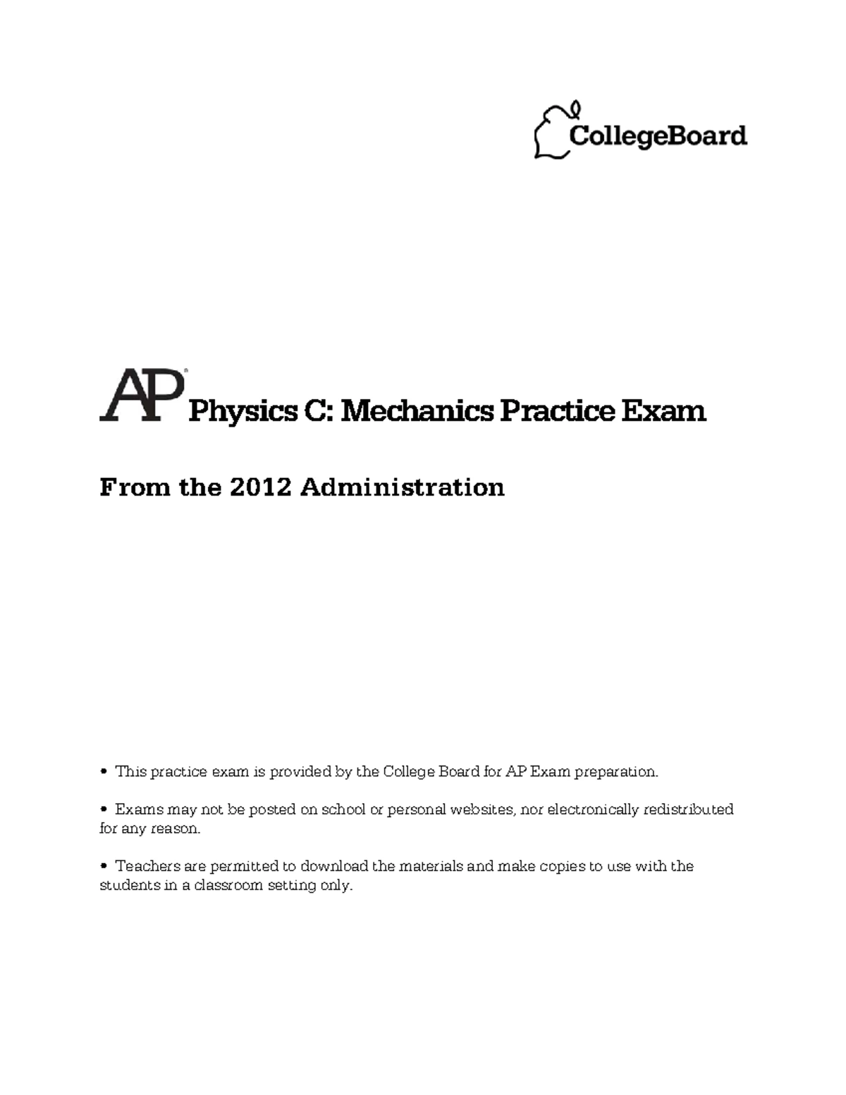 AP Physics Practice Test 2: Vectors and 2-D Motion Review - Studocu
