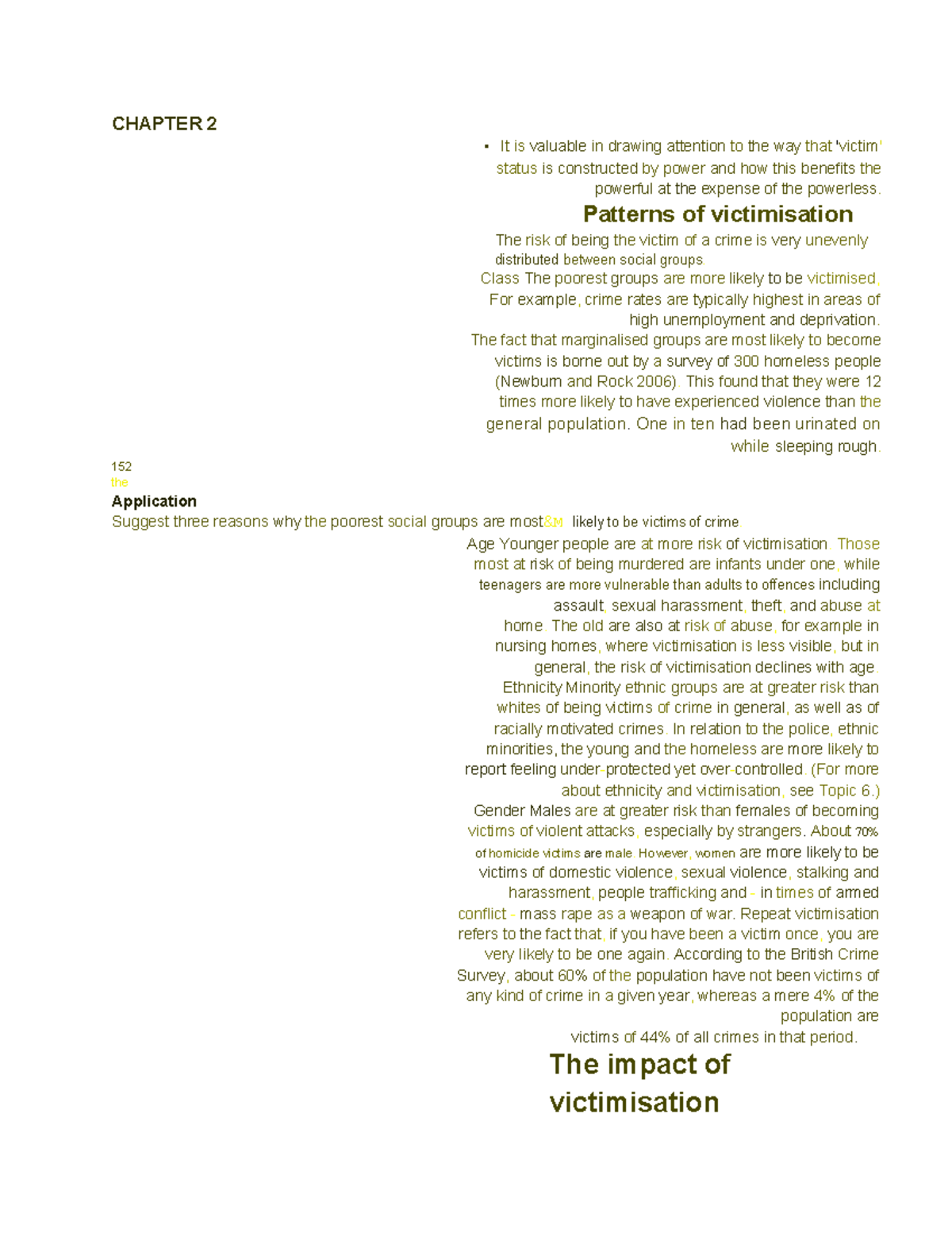 CHAPTER 2: Patterns of Victimisation and Social Inequality - Studocu