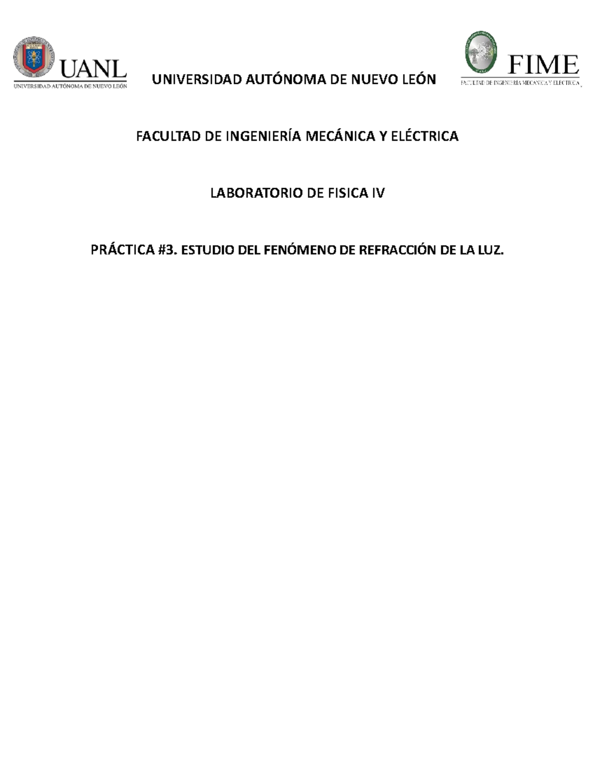 Practica 3 Laboratorio de Fisica 4 - UNIVERSIDAD AUTÓNOMA DE NUEVO LEÓN ...