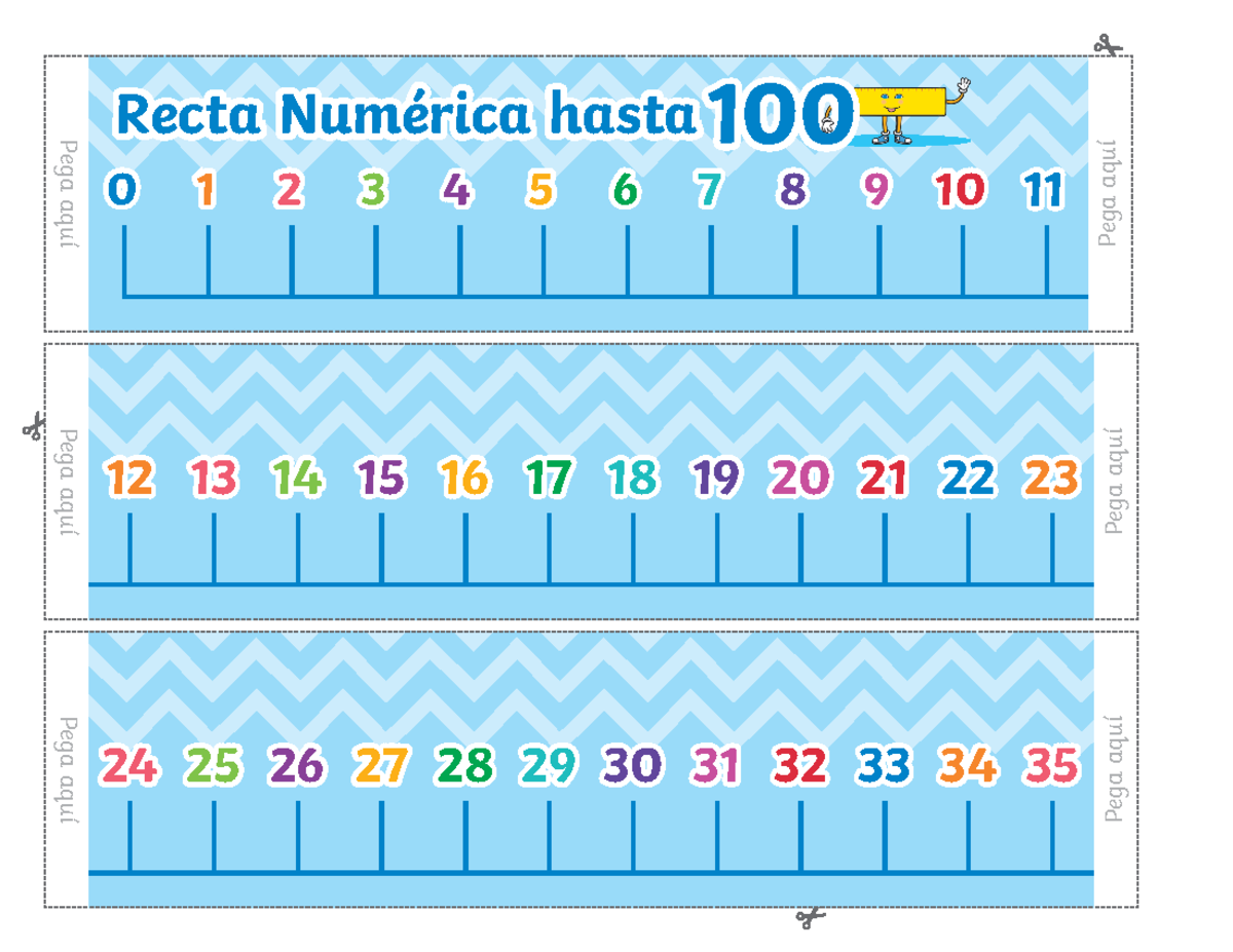 Cl-m-1689722753-Recta Numérica del 0 al 100 - Versión 1 - Studocu