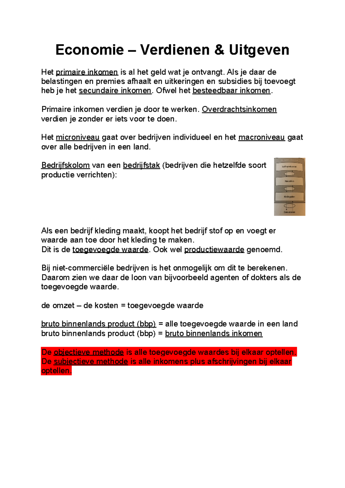 Economie: Primair en Secundair Inkomen – C8f447e879313 - Studeersnel
