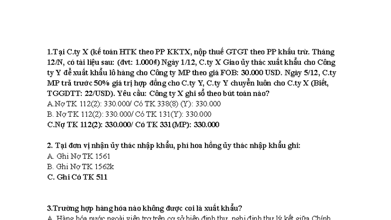 TMDV - Kế Toán HTK Theo PP KKTX và Nộp Thuế GTGT - Studocu