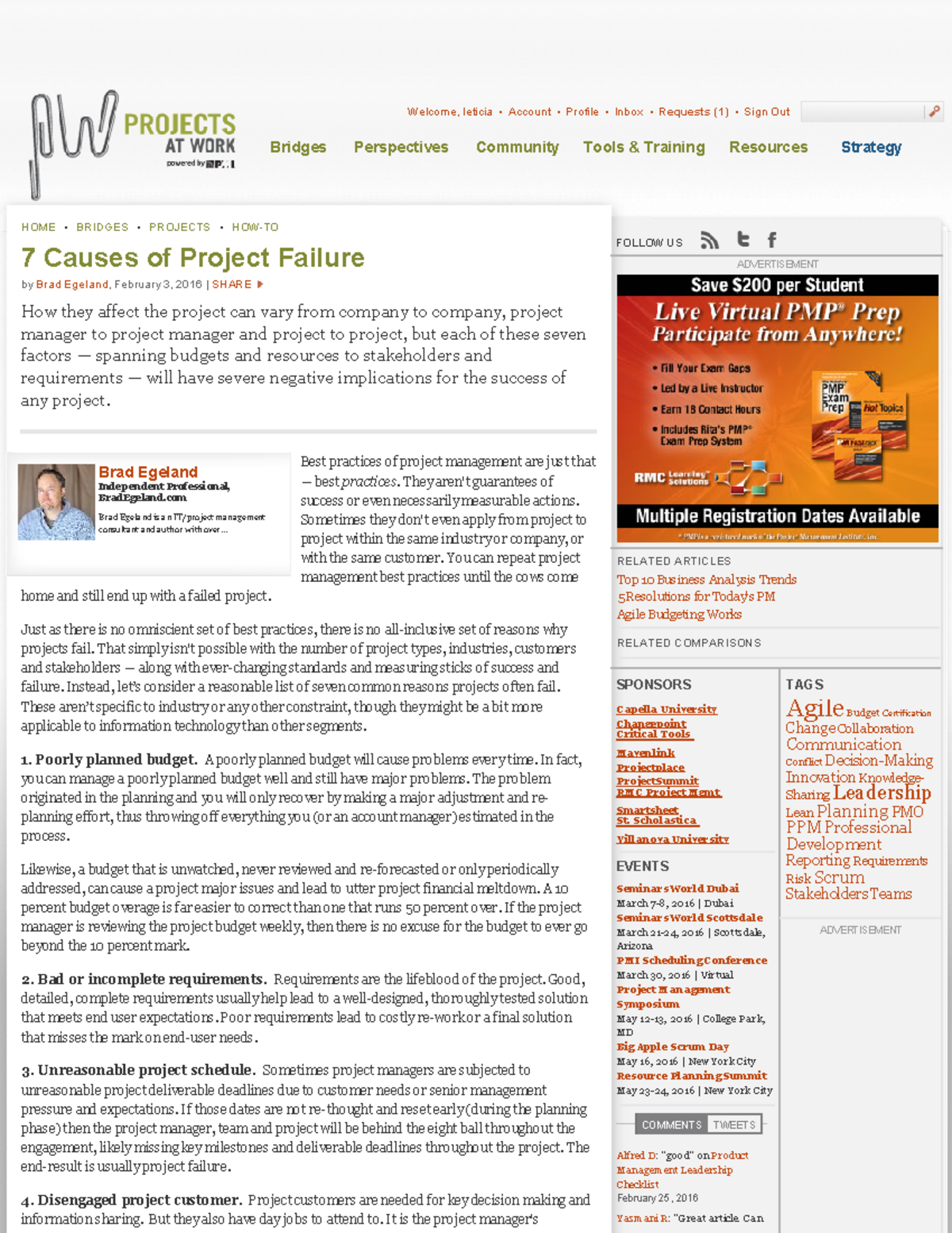 Projects At Work: 7 Key Causes of Project Failure - Studocu