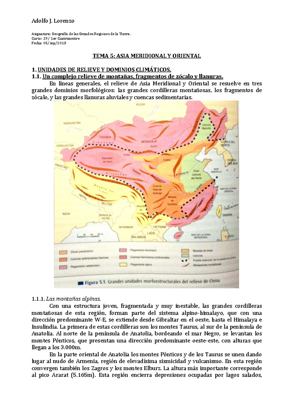 Cuestionario Sobre El Mapa De Asia Oriental Y Meridional