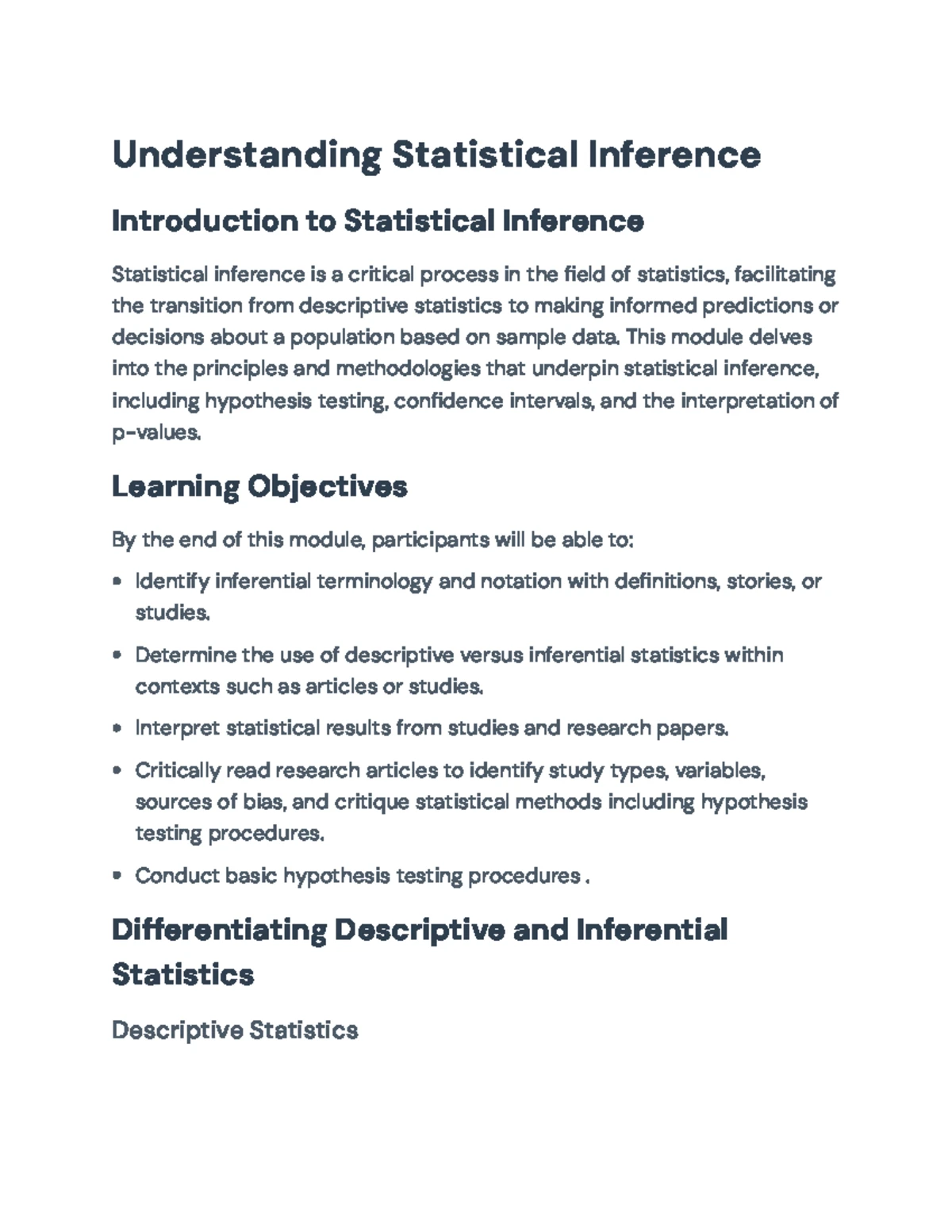 Module 5: Confidence Intervals - Inference & Estimation Techniques ...