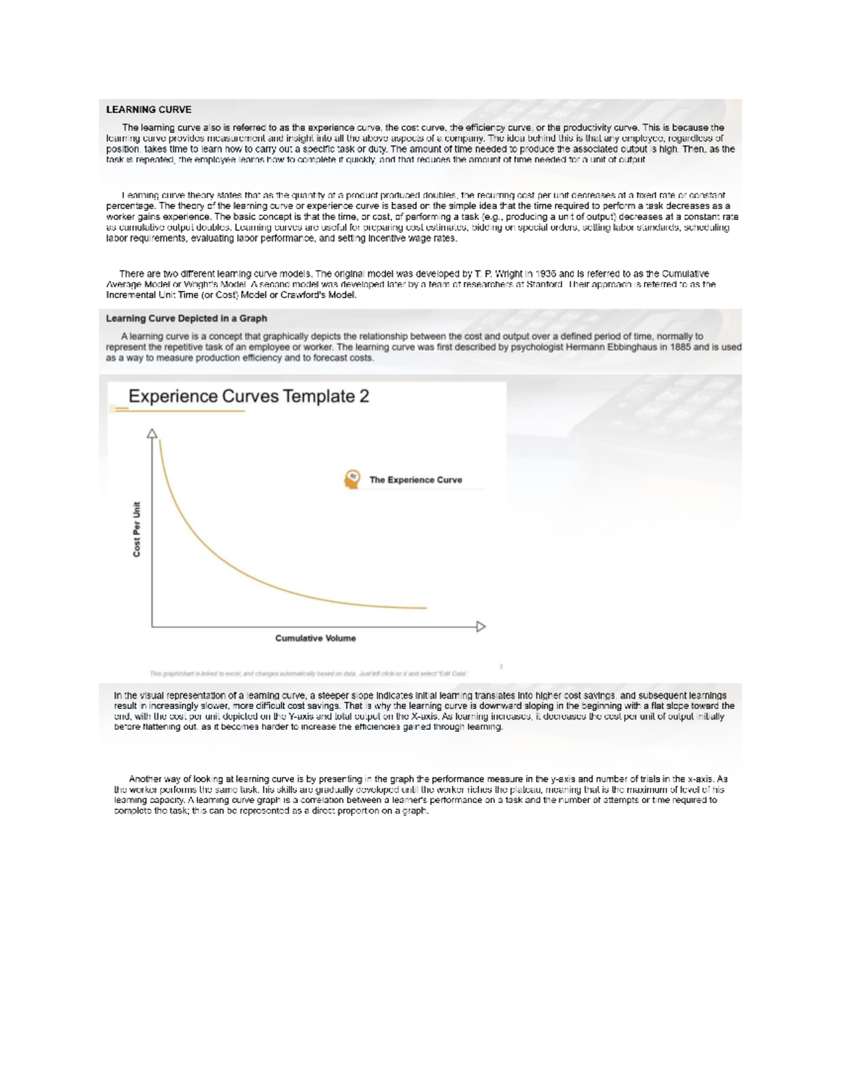 Notes for LC and LP - Linear Programming - LEARNING CURVE The learning ...