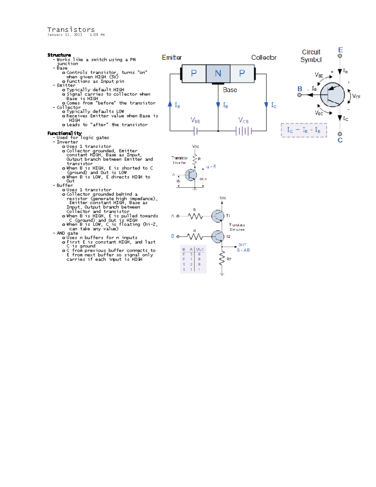 2320 Lecture Notes: Transistors, ALU, and Control Flow Concepts - Studocu