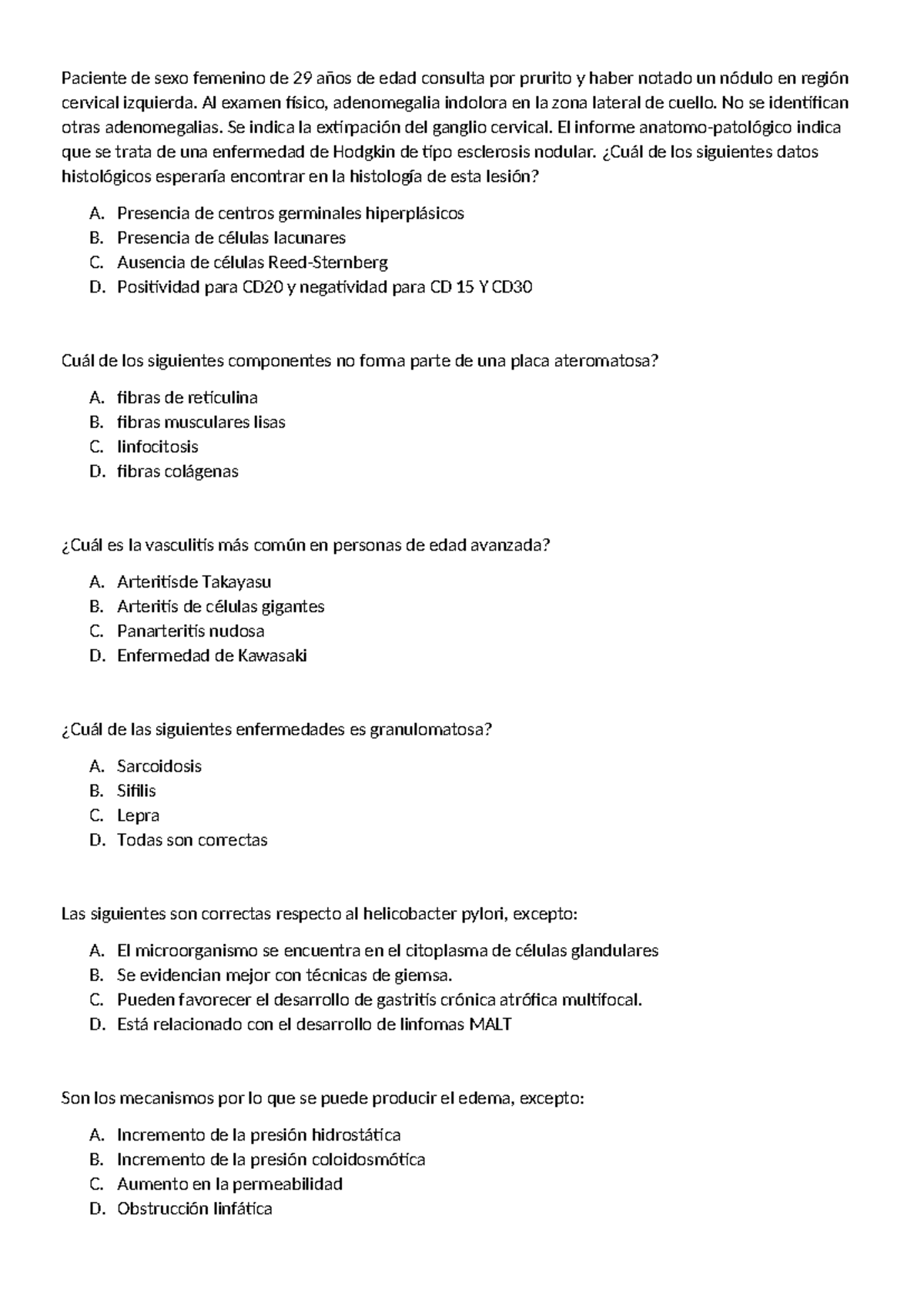 Patología 2 - Apuntes Extras sobre Enfermedades y Diagnósticos - Document Preview