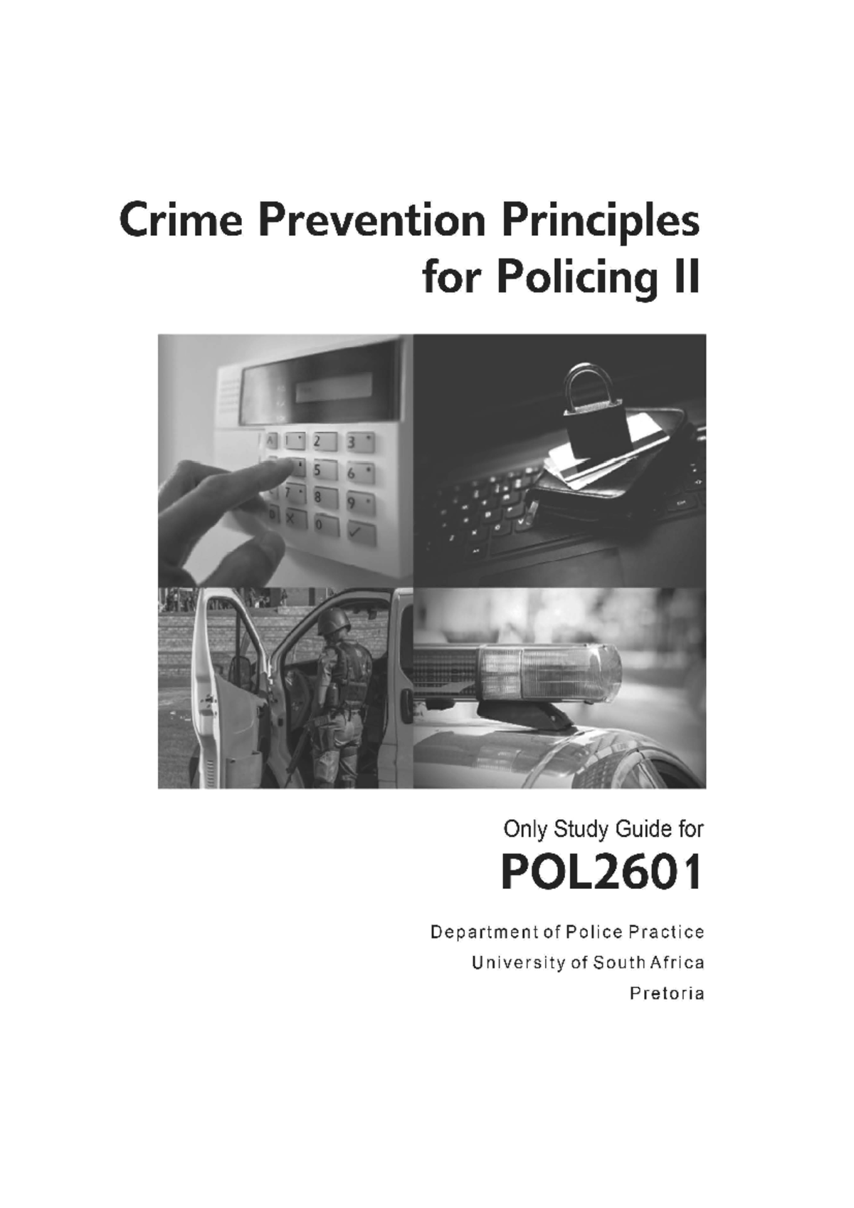 POL2602 Study Guide: Crime Prevention Principles in Policing II - Studocu