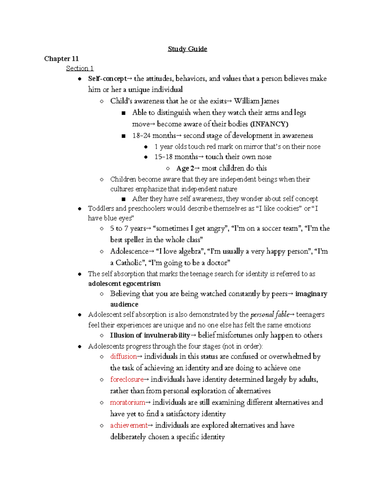 Developmental Psychology Exam 3 Study Guide (PSY 305) - Studocu